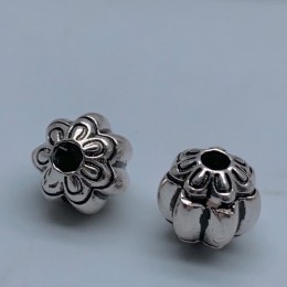 Бусина, "Артишок", тайское серебро, размер 9 мм, цена за 1 шт.