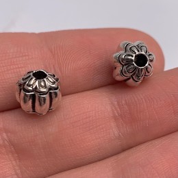 Бусина, "Артишок", тайское серебро, размер 9 мм, цена за 1 шт.