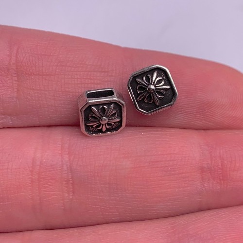 Разделитель, плоский квадрат, из тайского серебра, размер 8х5,5 мм, цена за 1 шт.