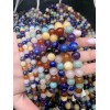Каменные бусины, Микс камней, 7 чакр, шарик гладкий, 12 мм, длина нити 38 см