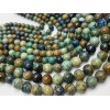 Каменные бусины, Хризоколла, шарик гладкий, 10 мм, длина нити 19 см 17176