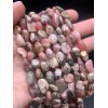 Каменные бусины, Родохрозит, фриформы, 11х8 мм, длина нити 38 см