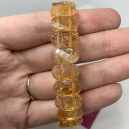 Браслет "Цитрин" 14x8 мм, 24 пластины