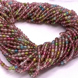 Каменные бусины, Турмалин полихромный, Люкс, шарик гладкий, 2,8 мм, длина нити 38 см
