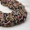 Каменные бусины, Турмалин, шарик огранка, 3 мм, нить 38 см