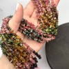 Каменные бусины, Турмалин, подобранный,  фриформы, размер 7х3 мм, длина нити 38 см