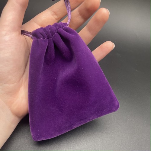 Мешочек, люкс, бархат, размер 12 х 10 см, фиолетовый