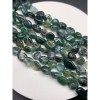 Каменные бусины, Агат Моховой, фриформы, 10х6 мм, длина нити 38 см