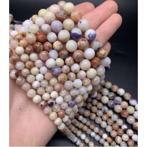Каменные бусины, Опал Морадо, шарик гладкий, 10 мм, длина нити 19 см