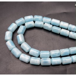 Каменные бусины, Гемиморфит, столбик, гладкий, 12,5х8 мм, 32 столбика на нитке, длина нити 38 см