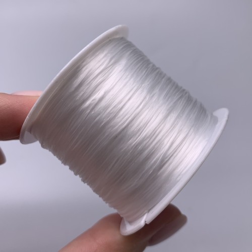 Леска-резинка, многожильная, бесцветная, для плетения браслетов, толщина 0,8 мм, 50 м/катушка, цена за 1 шт