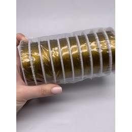 Тросик ювелирный, золотистый, толщина 0,45 мм, 10 м/катушка, цена за 10 шт