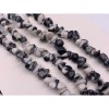 Каменные бусины, Агат, черно-белый, фриформы, размер 10х4 мм, нить 78 см