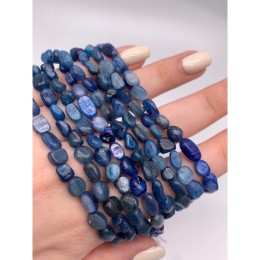 Каменные бусины, Кианит, фриформы, 7х6 мм, длина нити 38 см