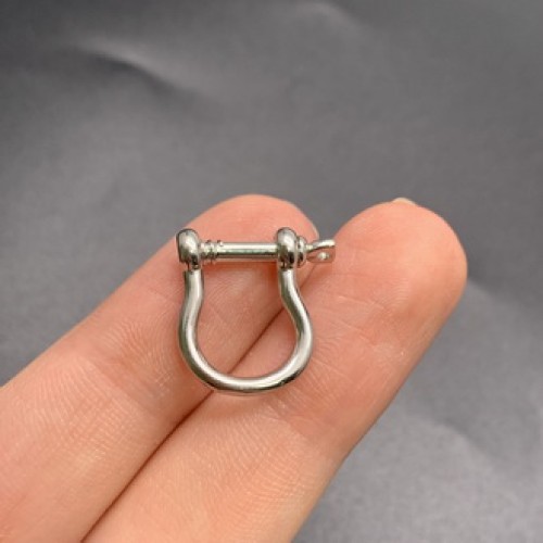 Застёжка, Замочек, бейл, под серебро, 18х14 мм