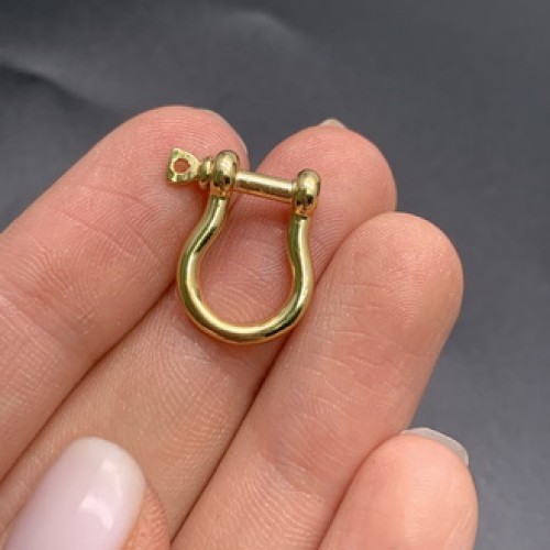 Застёжка, Замочек, бейл, под золото, 18х14 мм