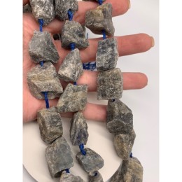 Каменные бусины, Лабрадор, не обработанный, фриформы, 20-24 мм, длина нити 38 см, 14-15 шт