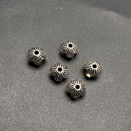 Разделительная бусина, тайское серебро, размер 7х5 мм, цена за 1 шт.