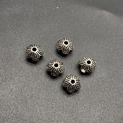 Разделительная бусина, тайское серебро, размер 7х5 мм, цена за 1 шт.