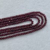 Каменные бусины, Гранат, огранка рондель, 3х2мм, длина нити 38 см