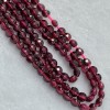 Каменные бусины, Гранат, люкс, монетка, огранка, 4x2,5 мм, длина нити 38 см