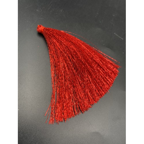 Кисточка, блестящая, красного цвета, 80 мм, цена за штуку