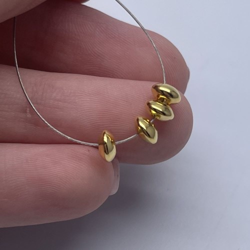 Разделитель, плоский, модель SS 925, с позолотой, размер 4 мм, цена за 10 шт.