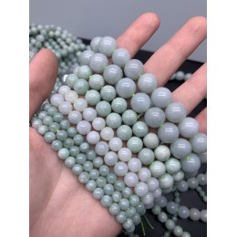 Каменные бусины, Нефрит Люкс, ювелирный, Бирма, шарик гладкий, 8 мм, длина нити 38 см