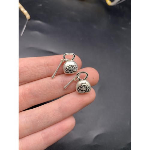 Подвеска "Кошелек с Лотосом", тайское серебро, размер 15х10 мм, цена за 1 шт.