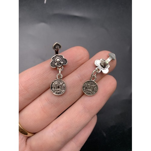 Подвеска "Монетка" из тайского серебра 925 пробы, 30х10 мм