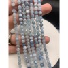 Каменные бусины, Аквамарин, Голубой берилл, шарик огранка, 8 мм, длина нити 19 см