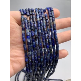 Каменные бусины, Содалит, трубочки, 3,5х3,5 мм, длина нити 38 см