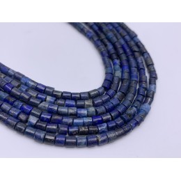 Каменные бусины, Содалит, трубочки, 3,5х3,5 мм, длина нити 38 см