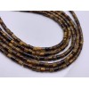 Каменные бусины, Тигровый глаз, трубочки, 3,5х3,5 мм, длина нити 38 см