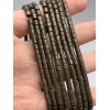 Каменные бусины, Пирит, трубочки, 3,5х3,5 мм, длина нити 38 см