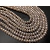 Каменные бусины, Жемчуг, бежевый, 7 мм, длина нити 38 см