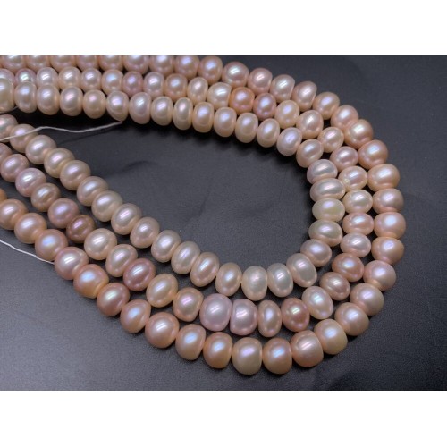 Каменные бусины, Жемчуг, розовый, 7-8 мм, длина нити 38 см