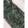 Каменные бусины, Серафинит, Клинохлор, люкс, шарик, огранка, размер 4 мм, длина нити 38 см