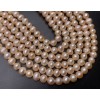 Каменные бусины, Жемчуг, бежевый, шарик, 6 мм, длина нити 33-34 см