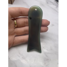 Скребок  "Рыбка" для массажа Гуаша, Агат 100 x 30 x 5 мм