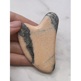 Скребок  "Сердце" для массажа Гуаша, Кварцит 80 x 50 x 5 мм