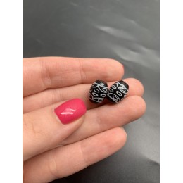 Бусина Дзи "668" из агата, 15 глаз, размер 12х9 мм, цена за 1 шт