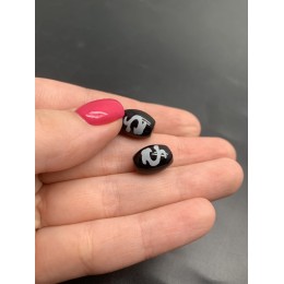 Бусина Дзи "647" из агата, Зелёная тара, размер 12х9 мм, цена за 1 шт