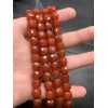 Каменные бусины, Сердолик (Карнеол), люкс, кубик, огранка, 8,5х8,5 мм, длина нити 38 см