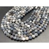 Каменные бусины, Африканский Агат, (Кракле), тонированный, серо-голубой, шарик гладкий, 6 мм, длина нити 38 см 14483