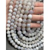 Каменные бусины, Африканский Агат, (Кракле), тонированный, светло-серый, шарик, гладкий, 10 мм, длина нити 38 см