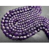 Каменные бусины, Аметист, кубик, ювелирная огранка, 6х6 мм, длина нити 38 см