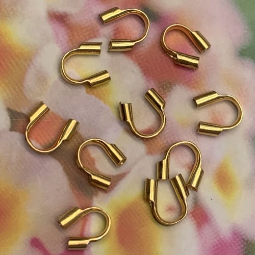 Протектор, серебро 925, позолоченное, 5 мм, цена за 10 шт.