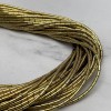 Каменные бусины, Гематит синтетический, золото, трубочки, размер 4х2 мм, нить 38 см