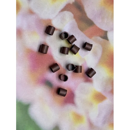 Кримпы, трубочки, латунь, цвет медный, 1,5х1,5 мм, цена за 1грамм (85-86 шт.)